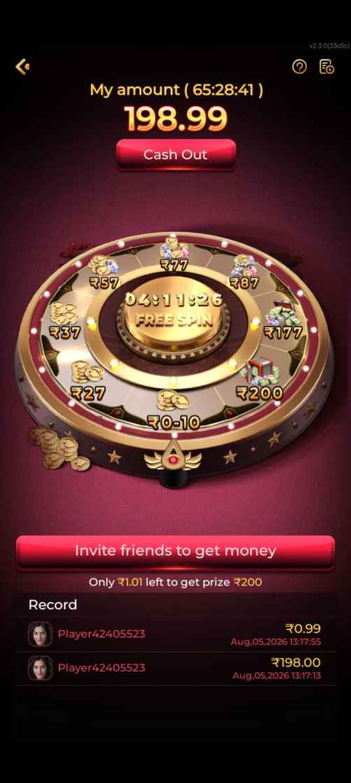 IC7 Game App login and registration screen on Android mobile